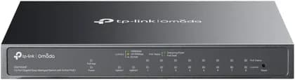 Tp-Link Omada ES210GMP, 10-Port Gigabit Easy Managed Switch with 8-Port PoE+, 8 Gigabit PoE+ RJ45 Ports, Plug-and-play, Up to 250m PoE, Automatic Loop Prevention, Silent Operation | ES210GMP
