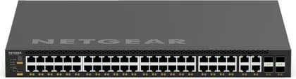 NETGEAR MSM4352 M4350 52-Port Managed AV Switch, 44x 2.5G PoE++, 4x 10G/Multi-Gig PoE++, 4x 25G SFP28, 3314W PoE Budget, Layer 3, IGMP Plus, AVB, Stackable, Rackmount | MSM4352-100NES