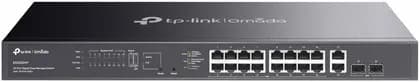 TP-Link Omada ES220GMP 20-Port Gigabit Easy Managed PoE+ Switch, 16x Gigabit PoE+ RJ45 Ports, 2x Gigabit RJ45 Ports, 2x SFP Slots, 250W PoE Budget, 30W Per Port, 250m PoE Transmission | ES220GMP