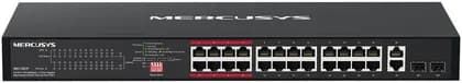 Mercusys MS126CP 26-Port Rackmount Switch, 24-Port PoE+, 295W Power Budget, 2x Gigabit Combo, 2x SFP Slots, 802.3af/at, Isolation Mode, Plug & Play, Metal Case | MS126CP