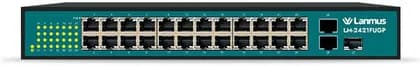 Lanmus 24 Port Unmanaged Switch, 10/100/1000M Speed, 360W, 54Gbps, Gigabit Ethernet Switch, Unmanaged LAN Switch, Plug and Play Network Hub, Home Office and CCTV Networking Switch | LM-2421FUGP