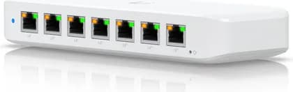 Ubiquiti Ultra 210W Switch, Ethernet In-Band Interface, 8x GbE RJ45 Ports, 11.904 Mpps Forwarding Rate, 16 Gbps Switching Capacity, Polycarbonate Enclosure Material, White | USW-Ultra-210W