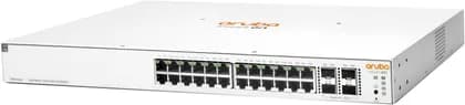 Aruba Instant On 1930 24-Port Gigabit PoE+ Compliant Managed Switch with 10Gb SFP+, 195W Power Budget, 128 Gb/s Switching, 95.23 Mpps Speed, 4 x 10Gb SFP+ , Built-In Security Features, White | JL683B