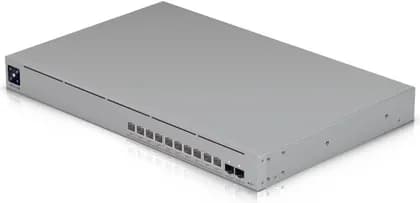 Ubiquiti Pro XG 10 PoE Switch, 1.3" Touchscreen, 10 x 10G RJ45 Ethernet PoE 4 Ports (90W), 2 x 10G SFP+ Ports, 240 Gb/s Switching Capacity, 179 Mpps Forwarding Rate, Gray | USW-Pro-XG-10-PoE (400W)