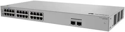 Huawei 24-Port Gigabit Switch with 400W PoE+ (24x 10/100/1000BASE-T) + 2x 2.5G SFP Uplink Ports, Built-in AC Power Network Switch for Enterprise & Surveillance Systems | HW-S210-24P2J
