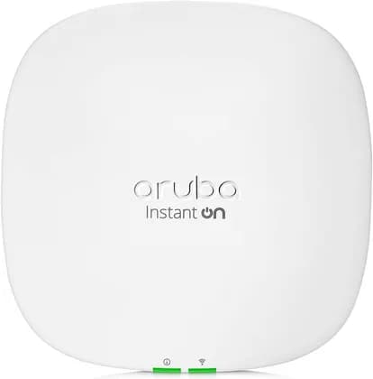 Aruba Instant On AP25 Access Point, Dual-Radio, 5GHz 4.8Gbps & 2.4GHz 574Mbps Data Rate, Dual Omni-Directional 4x4 MU-MIMO, 3.7dBi (2.4GHz), 4.5dBi (5GHz) Antenna Gain, White | R9B28A