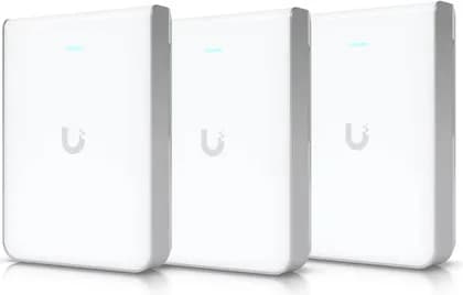Ubiquiti U7 Pro Wall Access Point, WiFi 7 with 6 GHz Support, 6 Spatial Streams, Up to 5.7 Gbps Max Data Rate, 2 x 2 (DL/UL MU-MIMO) Feature, 3 Pack, White | U7-Pro-Wall-3