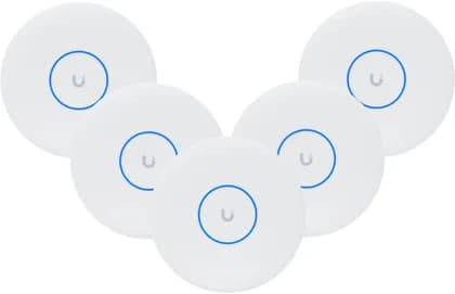 Ubiquiti UniFi U7 Pro XG WiFi 7 Tri Band Access Point with 10 GbE Uplink, 2x2 MU MIMO per Band, 5.8 Gbps 6 GHz Speed, 300+ Clients, PoE+, 5 Pack, White | U7-Pro-XG-5