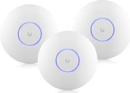 Ubiquiti Networks WiFi 6 Pro Dual-Band Access Point, WiFi 6, Up to 5373 Mb/s Total Throughput, 300+ Clients, 5 GHz (4x4 MIMO), 2.4 GHz (2x2 MIMO), Guest Isolation, 3 Pack, White | U6-Pro-3