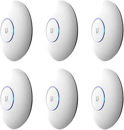 Ubiquiti UniFi AC Pro UAP-AC-PRO Ceiling-Mount WiFi 5 Access Point, Dual-Band 3x3 MIMO, 450Mbps 2.4GHz + 1300Mbps 5GHz, 2x Gigabit LAN, PoE Powered, Indoor/Outdoor, 6 Pack | UAP-AC-Pro-6