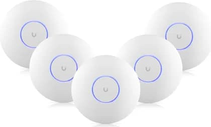Ubiquiti U7 Pro Max Ceiling-mounted WiFi 7 Access Point, WiFi 7 with 6 GHz Support, 8 Spatial Streams, 500+ Connected Devices, 2.5 GbE Uplink, 5 Pack, White | U7-PRO-MAX-5