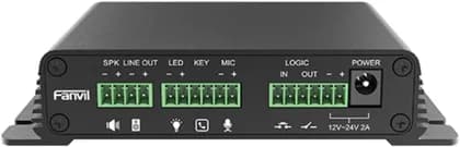 Fanvil PA2S SIP Paging Gateway, IP Audio/Video Intercom & Broadcast System, PoE RJ45, Built-In Amplifier Output, RTSP/RTP Streaming, Security Trigger I/O, Cloud Management, Black | PA2S
