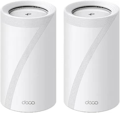 TP-Link Tri-Band WiFi 7 BE19000 Whole Home Mesh System (Deco BE85) | 12-Stream 22 Gbps | 10G + 2.5G Ports Wired Backhaul, 8 High-Gain Antennas | VPN, AI-Roaming, 44 MU-MIMO (2-Pack) White