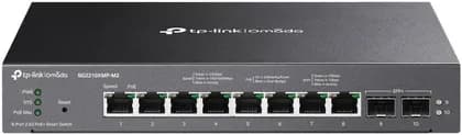TP-LINK SG2210XMP-M2 Omada Smart Switch, 8-Port 2.5GBASE-T, 2-Port 10GE SFP+, 30 W PoE Output Per Port, Black | SG2210XMP-M2