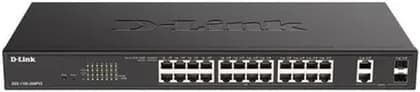 D-Link Smart Managed Switch, 24 x 10/100/1000BASE-T PoE Ports, 2 x RJ45/SFP Combo Ports, 525W PoE Power Budget, PoE++ (802.3bt) Support, Bandwidth Control, QoS, IGMP Snooping | DGS-1100-26MPPV2