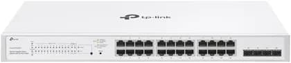 Tp-Link Festa 28-Port Gigabit Smart Switch with 24-Port PoE+, 4 SFP Slots, L2+/L3 Features, Free Cloud Management, Rackmount Design, White | FS328GP