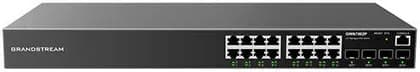 Grandstream GWN7802P Layer 2+ Managed Network Switches, 16x Gigabit Ethernet Ports, 4x Gigabit SFP/SFP+ Ports, 29.76Mpps Forwarding Rate, 40Gbps Switching Capability, Black | GWN7802P