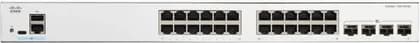Cisco Catalyst C1300-24T-4X 24-Port Gigabit Managed Network Switch, 4x 10G SFP+, 128Gb/s, 95.23Mpps, Passive Cooling, Stackable, Rack Mount, USB-A/C, IPv6, DHCP | Catalyst C1300-24T-4X