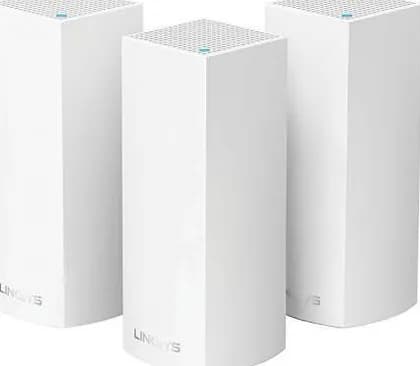 Linksys WHW0303B Tri-Band Mesh WiFi 5 System - Extender & Booster, 6K sq ft, 60+ Devices, 2.2 Gbps, 3 Pack, White. | WHW0303W