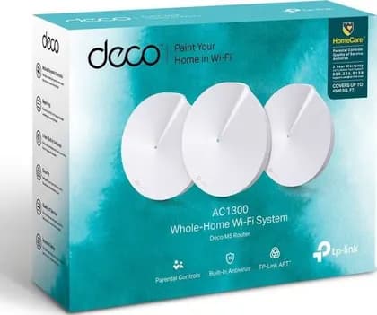 TP-Link Deco M5 Mesh WiFi System | Antivirus Security & Parental Controls | Up to 4,500 sq. ft. Coverage | Alexa & IFTTT Compatible | 3-Pack
