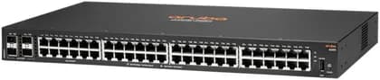 Aruba 6000 48G 4SFP Switch, 77.3 Mpps Throughput, 104 Gbps Switching Capcity, 48x ports 10/100/1000BASE-T ports, 4x 1G SFP ports, 1x USB-C Console Port, 1x USB Type-A Host Port, Black | R8N86A#ABB