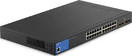 Linksys 24 Port Managed Gigabit PoE+ Switch with 4x 1G SFP, 250W, TAA Compliant, VLAN Tagging, Port Security, ACL | LGS328PC-EU