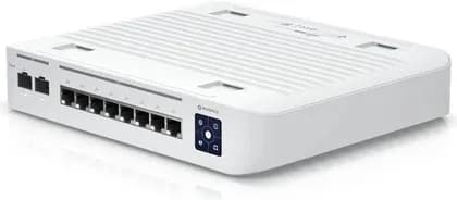 Ubiquiti 8-Port Managed Switch, 2.5Gb PoE + RJ45, 2x10G SFP+, 80 Gbps Switching, 120W Power, 9.52 Mpps Fwd Rate, 1.3" LCM Touch Display, 2 x 10Gb SFP+ Ports, White | USW-Enterprise-8-PoE