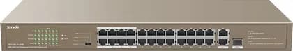 Tenda TEF1126P 24-Port PoE Switch, 8.8 Gbps, 4M Buffer, Rackmount, 135W Power Output | TEF1126P-24-250W