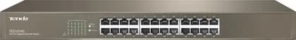 Tenda TEG1024G V9.0 24-Port Gigabit Ethernet Switch, 48Gbps Capacity, 10/100/1000 Base-T Ethernet Ports, AC Input. | TEG1024Gv9.0
