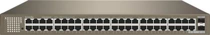 Tenda TEG1050F 48GE+2SFP Ethernet Switch, 12 Mb Large Buffer, Dual 6 kV Lightning Protection, 100Gbps Capacity, <48W Power Consumption | TEG1050F