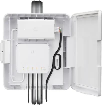 Ubiquiti UniFi Flex Switch Utility Adapter Kit, Outdoor Enclosure with PoE++ Input, Weatherproof Housing, Wall/Pole Mount, Cable Management, Designed for USW-Flex | USW-Flex-Utility