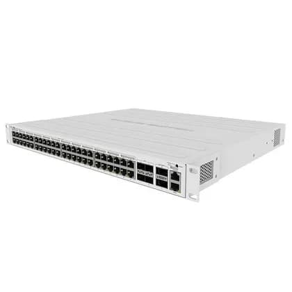 Mikrotik CRS354-48P-4S+2Q+RM L3 PoE Network Switch, 48 Gigabit Ethernet PoE+ Ports (802.3af/at & Passive PoE), 4 10G SFP+, 2 40G QSFP+ Uplinks, 336 Gbps Switching Capacity | CRS354-48P-4S+2Q+RM