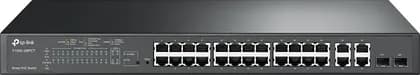 TP-Link 24-Port 10/100Mbps with 4-Port Gigabit Smart PoE+ Switch | T1500-28PCT (TL-SL2428P)