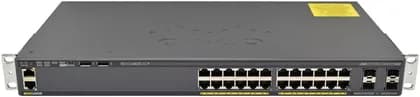 Cisco Catalyst WS-C2960X-24TS Managed Network Switch, 24 x 10/100/1000 Gig Ethernet Ports, 4 x 1G SFP LAN Base, 216Gbps Switching, ‎802.11ab Wireless, Rack-mountable1U, Black | WS-C2960X-24TS-L