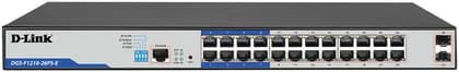 DLINK DGS-F1210-26PS-E 26-port Switch, 10/100/1000Base-T, Long Range 250m, PoE+, Smart Switch with 24 PoE Ports, 2 SFP Ports | DGS-F1210-26PS-E