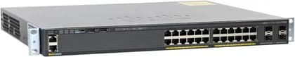 Cisco Catalyst 2960X-24PS-L: 24 Gigabit Ethernet Ports, 370W PoE, 216 Gbps Capacity, 4 1G SFP Uplink, 1U Rack-mt, Black | WS-C2960X-24PS-L