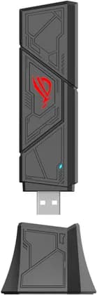 ASUS ROG USB-BE92 BE6500 Tri-Band Wi-Fi 7 USB Adapter, 2882Mbps 6GHz, 2882Mbps 5GHz, 688Mbps 2.4GHz, MLO, 4K-QAM, OFDMA, MU-MIMO, USB-A & USB-C, Plug & Play, WPA3, Win 10/11 | USB-BE92