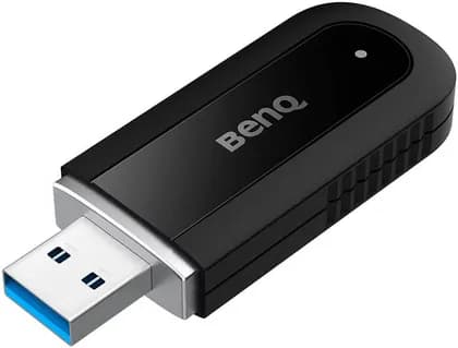 BenQ 2-in-1 WiFi Bluetooth Adapter, USB 2.0 Type-A Interface, Up To 1201Mbps Speed, Wi-Fi 6, Up to 10m Range, Bluetooth 5.2 Connectivity, Black | WD02AT