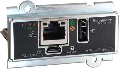 Schneider AP9547 Network Management Card, Network Management Cards, for Easy UPS 3 Series, 3-Phase, Remotely Monitor & Manage the UPS | AP9547