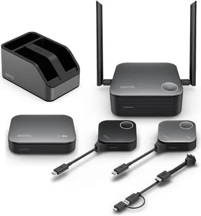 BenQ InstaShow VS25 Wireless Conferencing System, 4K UHD 60Hz HDMI Output, Plug & Play, BYOM/BYOD Conferencing, WiFi 6, USB-C Transmitter, 64 Devices Support, AES128 Security | VS25