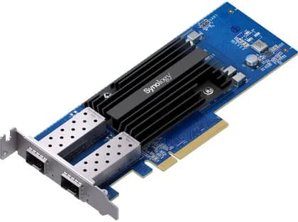 Synology E25G30-F2 2-Port 25G SFP28 to PCIe 3.0 Adapter Card, 2 x 25G SFP28 Slots, PCIe 3.0 x8 Interface, Supports SR and LR Transceivers, CPU Offloading Technology | E25G30-F2