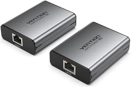 Vention HDMI Network Cable Extender, 50M Transmission, Nickel-Plated Interface, 1920x1280p @ 60Hz, Aluminum Alloy + ABS, Gray | AKGH0-UK