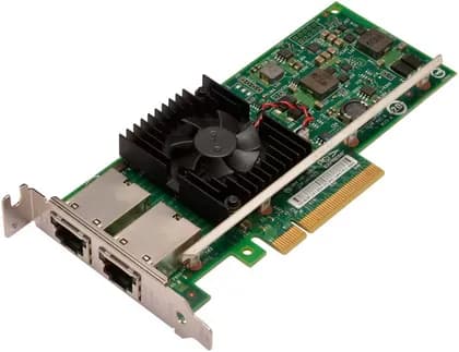Dell Intel X540-T2 Dual Port 10GbE Network Adapter, Up to 10Gb/s Data Transfer Rate, Low Profile Bracket, PCI-E Bus, 2 x RJ45 Ethernet Ports | 3DFV8