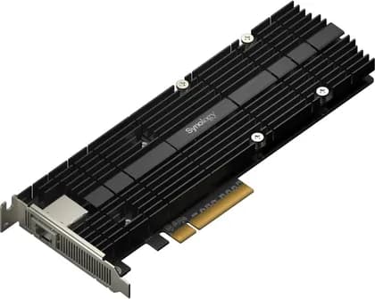 Synology E10M20-T1 M.2 SSD & 10GbE Combo Adapter Card, Low Profile & Full Height Form Factor, 10Gb Ethernet Port, Dual M.2 2280/22110 Slots, For Select Synology NAS Units | E10M20-T1