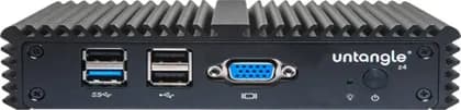 Untangle Z4 Firewall Appliance, 10-50 Users, Celeron Quad Core CPU, 4GB RAM, 32GB mSATA SSD Storage, 950 Mbps Throughput, 4 USB Ports, Black | Z4