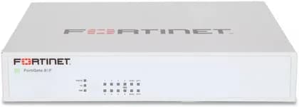 Fortinet FortiGate-81F Firewall, AES (256-bit), SHA-256 Encryption, 900Mbps Threat Protection, 200 Site-to-Site VPN Tunnels, White | FG-81F-BDL-950-12