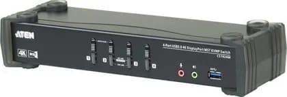 Aten 4-Port USB 3.0 Gen 1 4K DisplayPort Multi-Stream-Transport KVMP Switch - Black | CS1924M