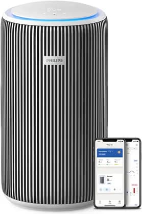 Philips Smart Air Purifier PureProtect 3200 Series, 135 m2, HEPA, Active Carbon, 5 Speeds, Sleep Mode, Child Lock, Connected to Smart Phones, Silver/White, AC3220/10