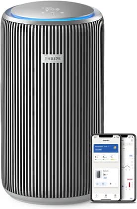 Philips Smart Air Purifier PureProtect 4200 Series, Rooms up to 156 m2, HEPA, Active Carbon, 5 Speeds, Sleep Mode, Child Lock, Connected to Air+App, Supernova Silver | AC4220/12