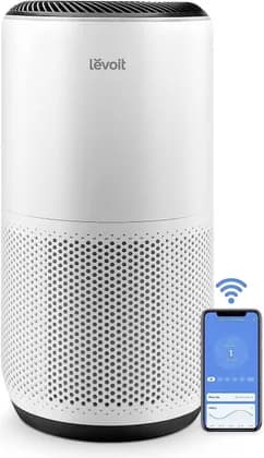 LEVOIT PlasmaPro Core 400S Air Purifier, 90 m Coverage, CADR 433 m /h, Alexa Enabled, H13 True HEPA Filter, PM2.5 Air Quality Sensor, Auto Mode, White | LAP-C401S-WAE